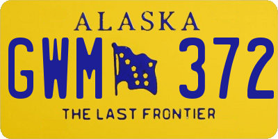 AK license plate GWM372
