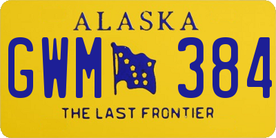 AK license plate GWM384