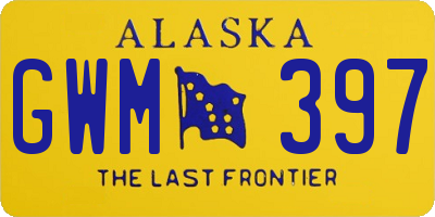 AK license plate GWM397