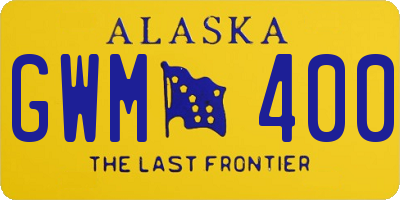 AK license plate GWM400
