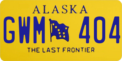 AK license plate GWM404