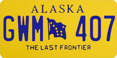 AK license plate GWM407