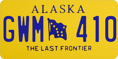 AK license plate GWM410