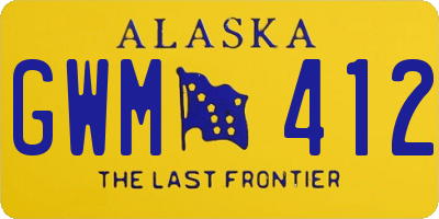 AK license plate GWM412