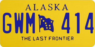 AK license plate GWM414