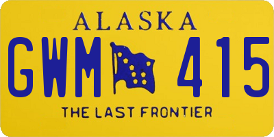 AK license plate GWM415