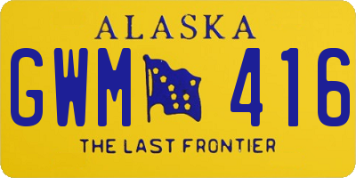 AK license plate GWM416