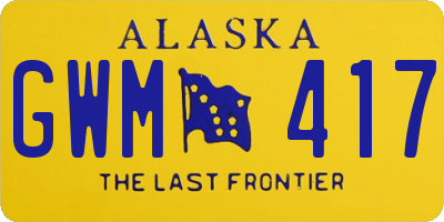 AK license plate GWM417