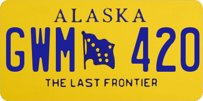 AK license plate GWM420