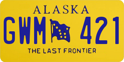 AK license plate GWM421