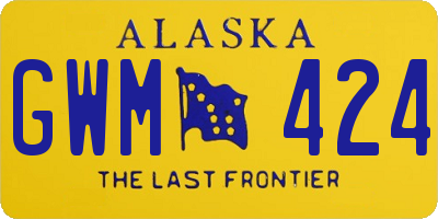 AK license plate GWM424