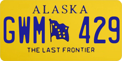 AK license plate GWM429