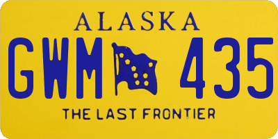 AK license plate GWM435