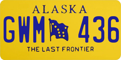 AK license plate GWM436