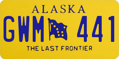 AK license plate GWM441