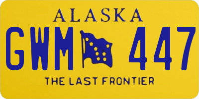 AK license plate GWM447