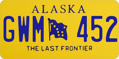 AK license plate GWM452