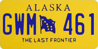 AK license plate GWM461