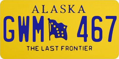 AK license plate GWM467