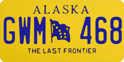 AK license plate GWM468