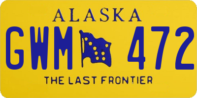 AK license plate GWM472