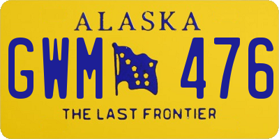 AK license plate GWM476