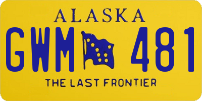 AK license plate GWM481
