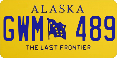 AK license plate GWM489