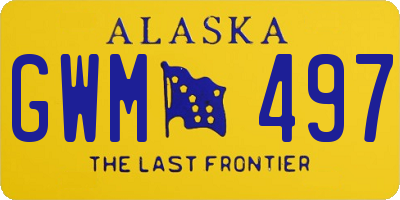 AK license plate GWM497