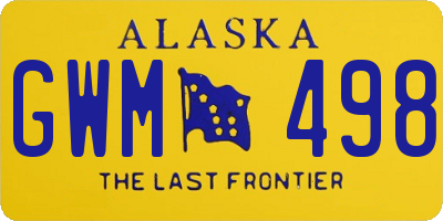 AK license plate GWM498