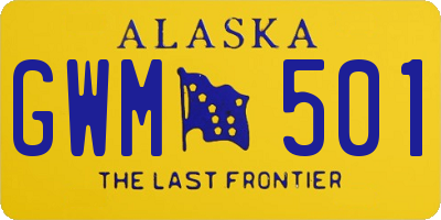 AK license plate GWM501