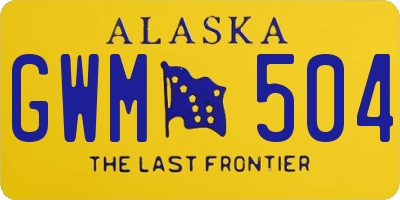 AK license plate GWM504