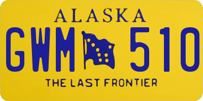 AK license plate GWM510