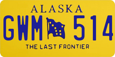 AK license plate GWM514