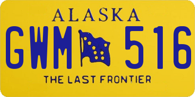 AK license plate GWM516