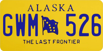 AK license plate GWM526