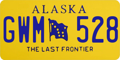 AK license plate GWM528