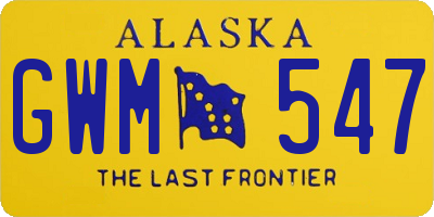 AK license plate GWM547