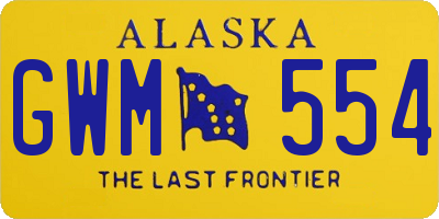 AK license plate GWM554