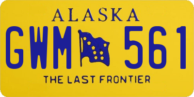 AK license plate GWM561