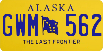 AK license plate GWM562