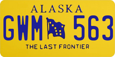 AK license plate GWM563