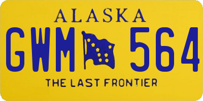 AK license plate GWM564