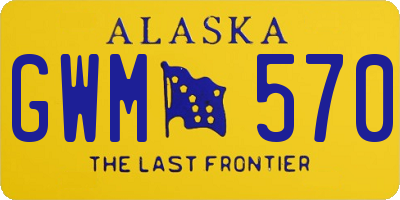 AK license plate GWM570