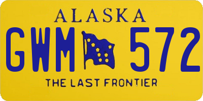 AK license plate GWM572