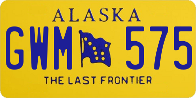 AK license plate GWM575