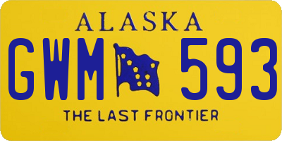 AK license plate GWM593