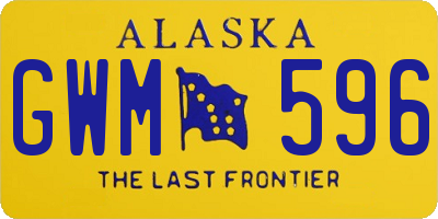 AK license plate GWM596