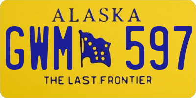 AK license plate GWM597