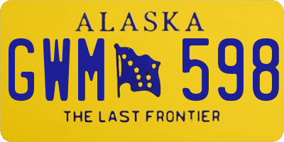 AK license plate GWM598